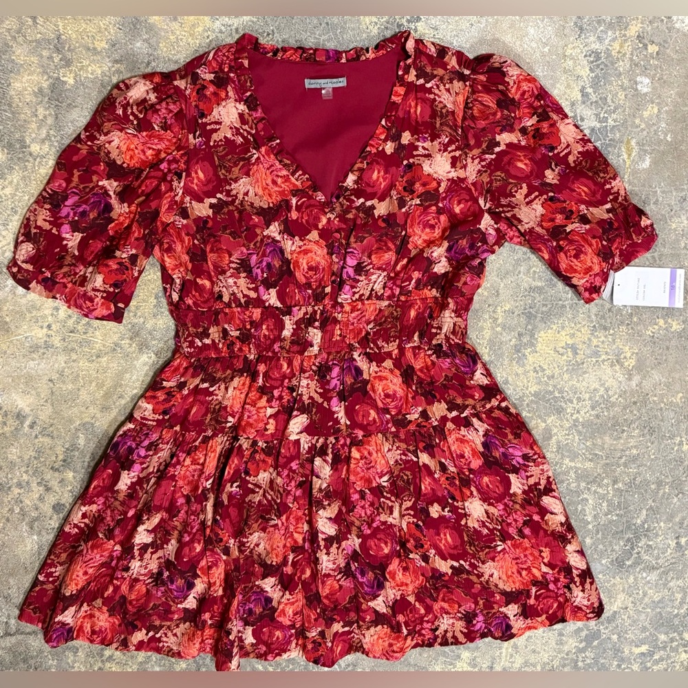 Danny & Nicole Women’s 18 Floral Red Dress NWT
